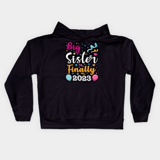 Big Sister Finally 2023 Kids Hoodie